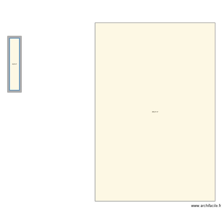 1111. Plan de 2 pièces et 289 m2