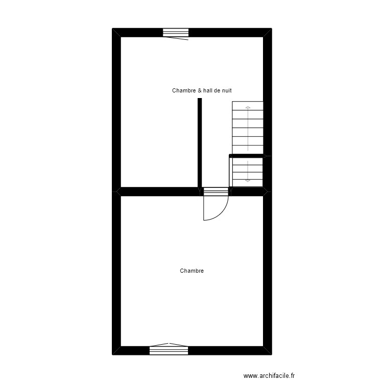 Plan étage 1 neuville quartier saint hubert. Plan de 3 pièces et 40 m2