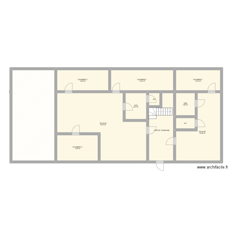 GOEMINNE 3. Plan de 12 pièces et 197 m2