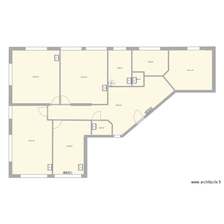 st roch. Plan de 10 pièces et 155 m2