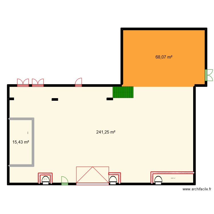 Plan  pour SAE. Plan de 5 pièces et 332 m2