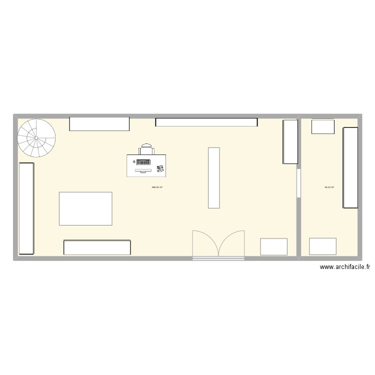 bts mco. Plan de 2 pièces et 200 m2