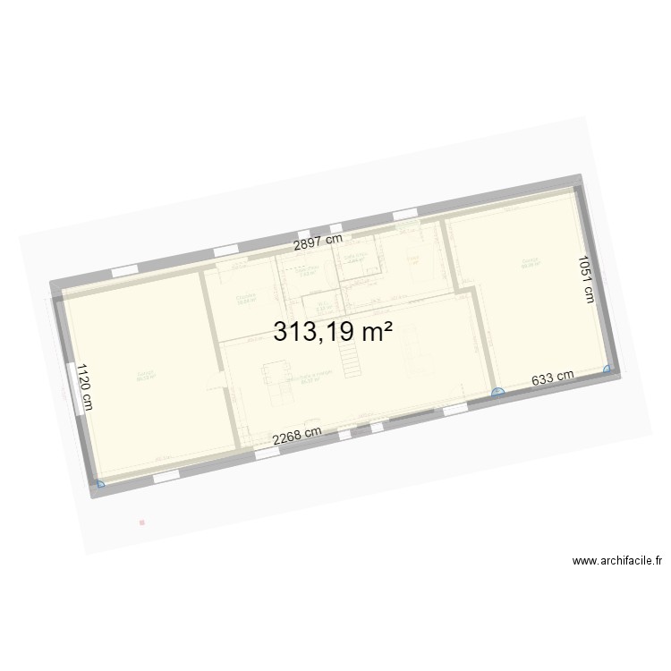 TEST. Plan de 1 pièce et 313 m2