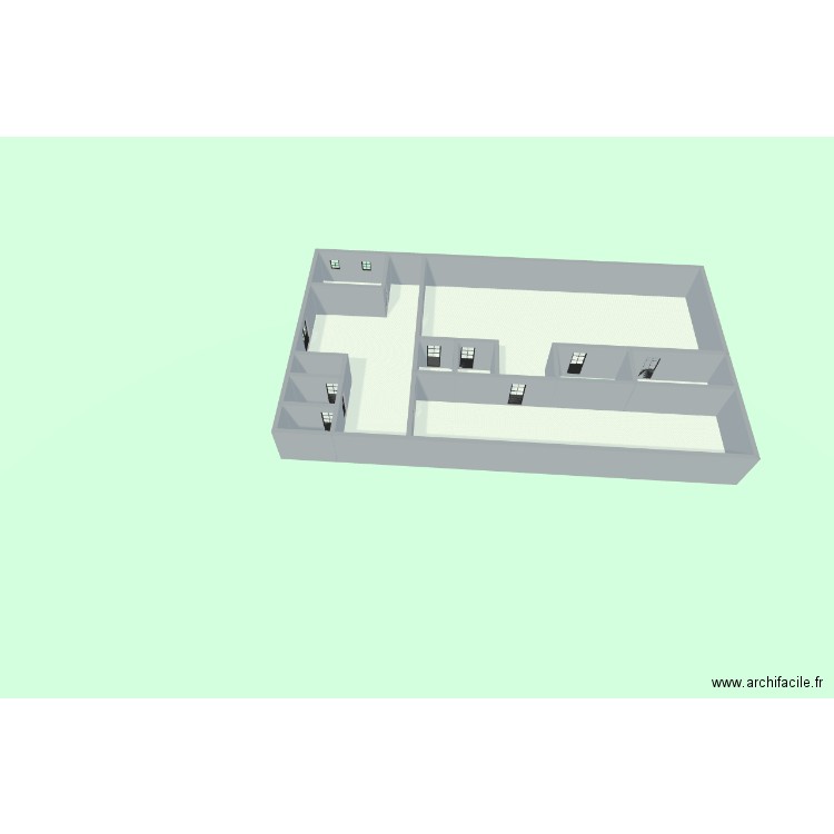 projet. Plan de 10 pièces et 294 m2