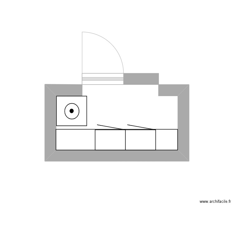 Buanderie. Plan de 0 pièce et 0 m2