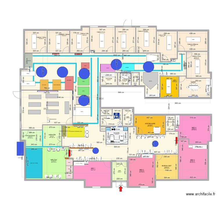 plan kinat 2.0. Plan de 32 pièces et 533 m2