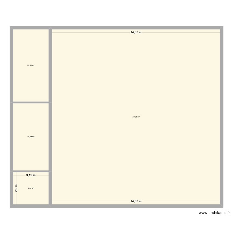 peixoto. Plan de 4 pièces et 279 m2