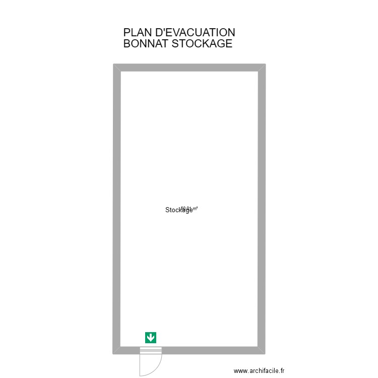 23 BONNAT Stockage. Plan de 1 pièce et 50 m2