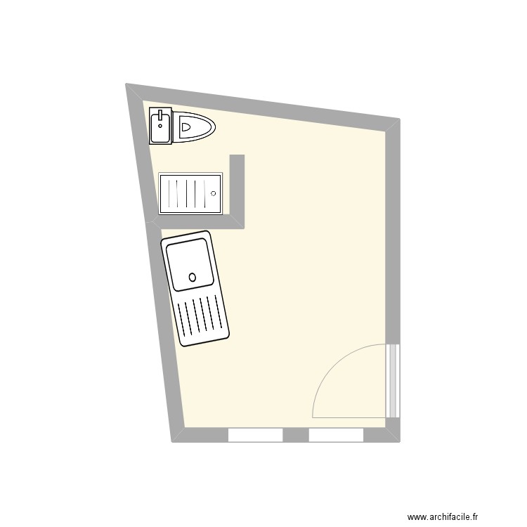 26 Gigant - 3e étage. Plan de 1 pièce et 8 m2