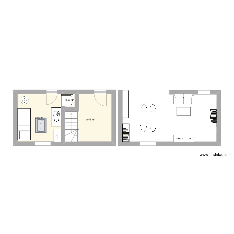 Chambre de bébé. Plan de 3 pièces et 18 m2