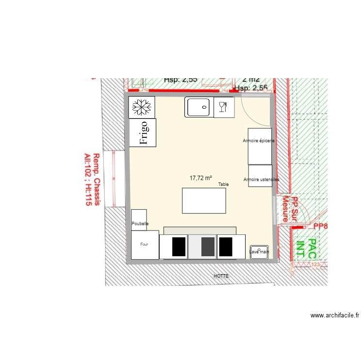 ACOLEA NUMERI TABLE V3. Plan de 1 pièce et 18 m2