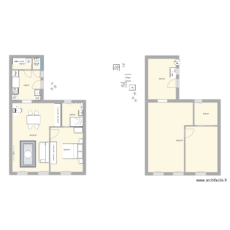 T2 VICTOR HUGO 1. Plan de 9 pièces et 102 m2