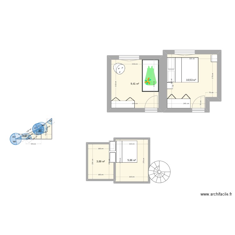 Nogent. Plan de 6 pièces et 31 m2