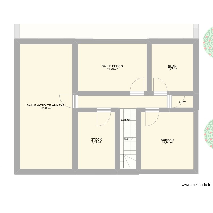 PLAN GWEN. Plan de 14 pièces et 173 m2