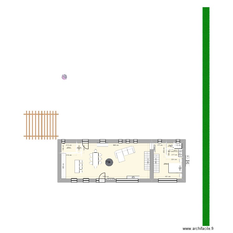 maison de Bert. Plan de 6 pièces et 82 m2