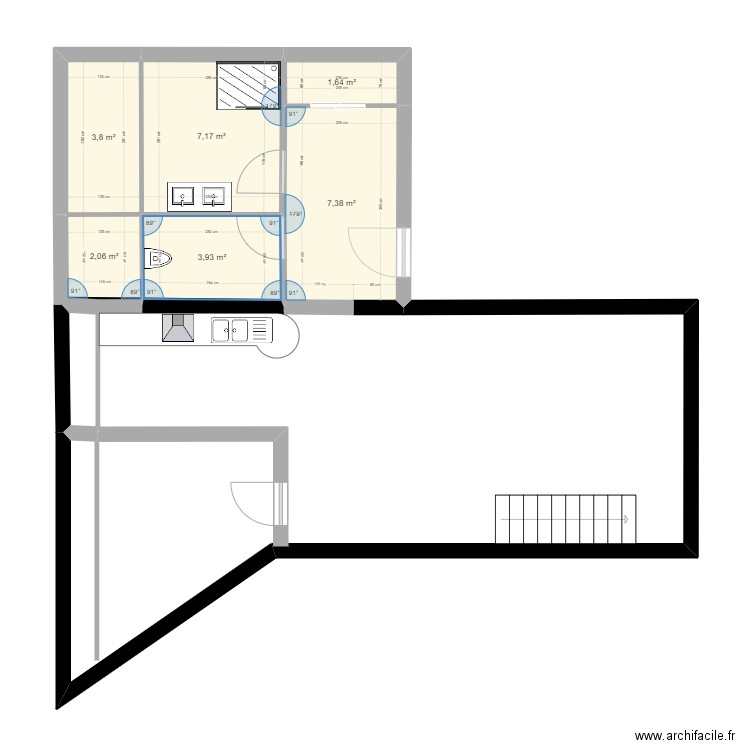 QUENTIN 3. Plan de 10 pièces et 50 m2