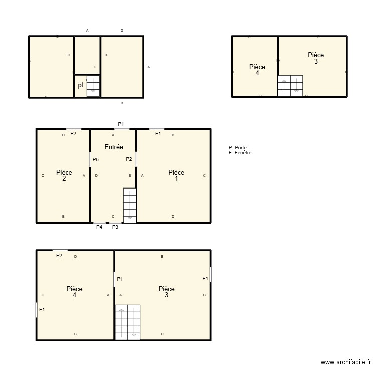 PLOZEVET COSSEC. Plan de 11 pièces et 53 m2