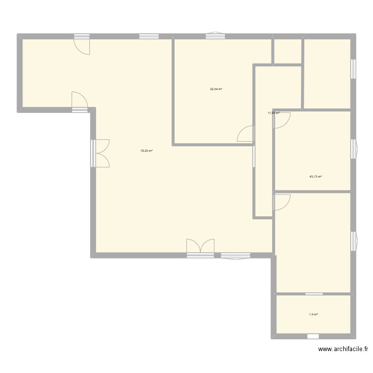 EBION _ LA FERME. Plan de 5 pièces et 165 m2