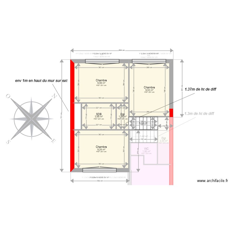 ML24011662 . Plan de 19 pièces et 92 m2