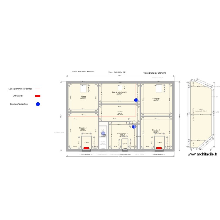 ML24018733. Plan de 18 pièces et 183 m2