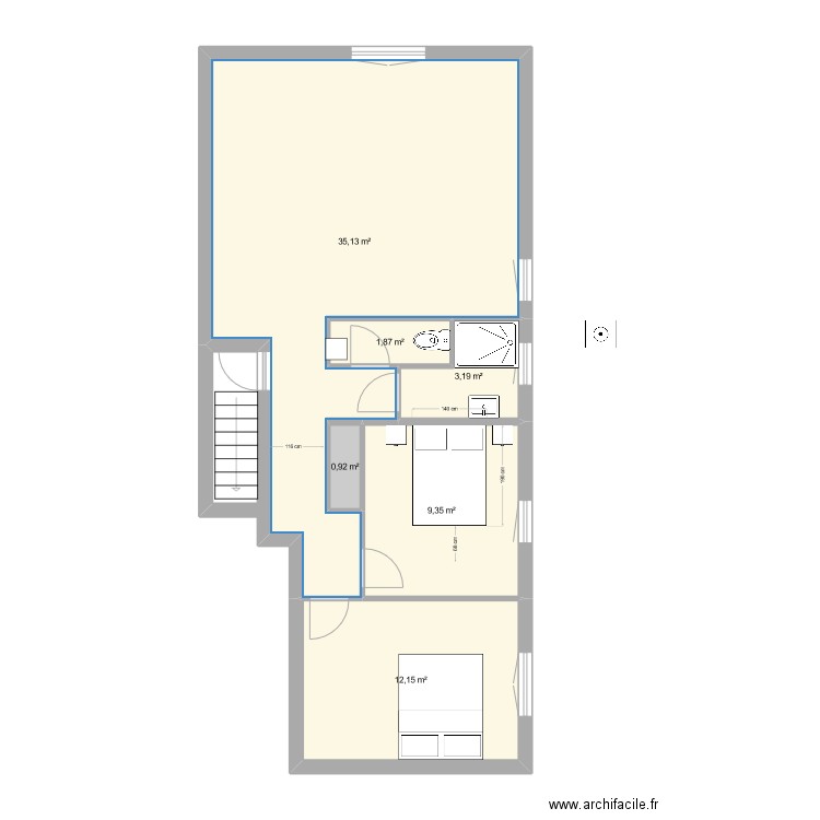 Appartement Le Muy futur 1. Plan de 6 pièces et 63 m2