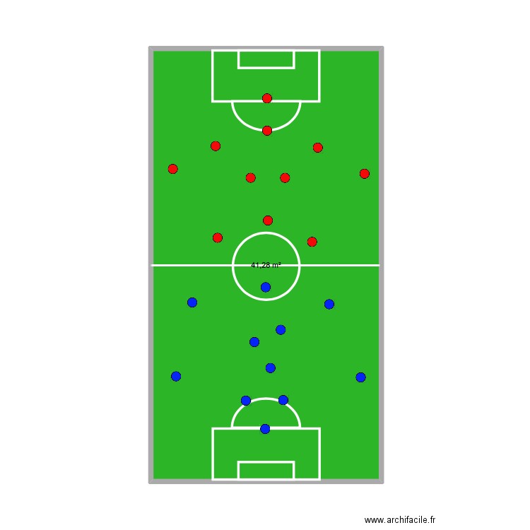 compo . Plan de 1 pièce et 41 m2