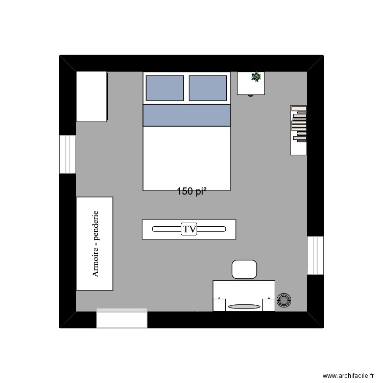 test marilou. Plan de 1 pièce et 14 m2