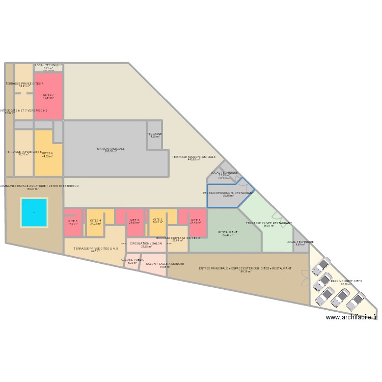 appart 2810D. Plan de 34 pièces et 1783 m2