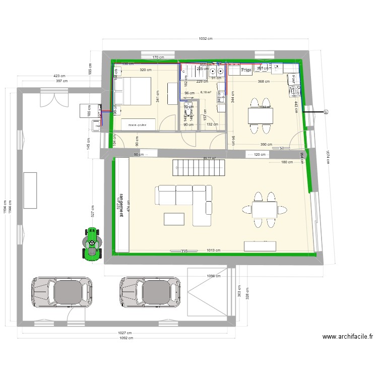 maison 18. Plan de 4 pièces et 122 m2