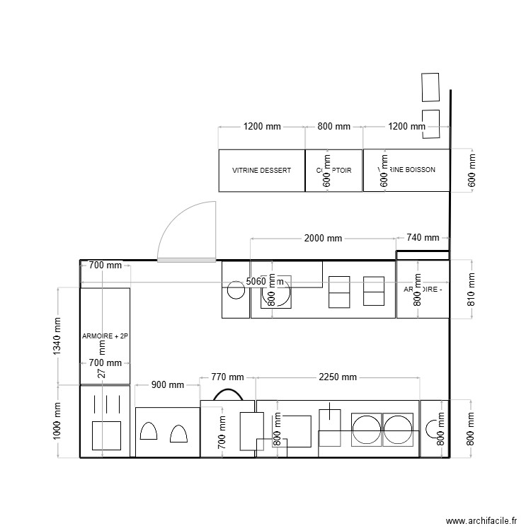 LA FRAICHE GARIBALDI. Plan de 2 pièces et 14 m2