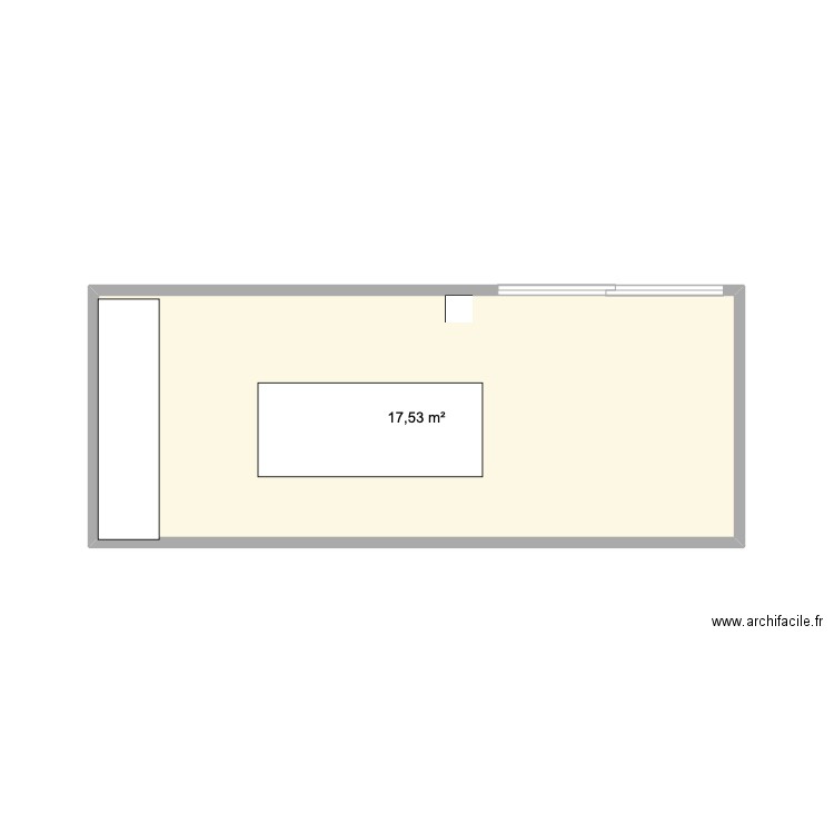 terasse 7eme Mavromichali. Plan de 1 pièce et 18 m2