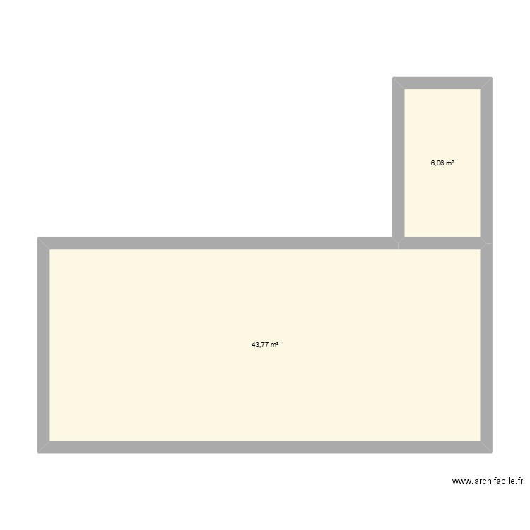 Mahoul-1. Plan de 2 pièces et 50 m2