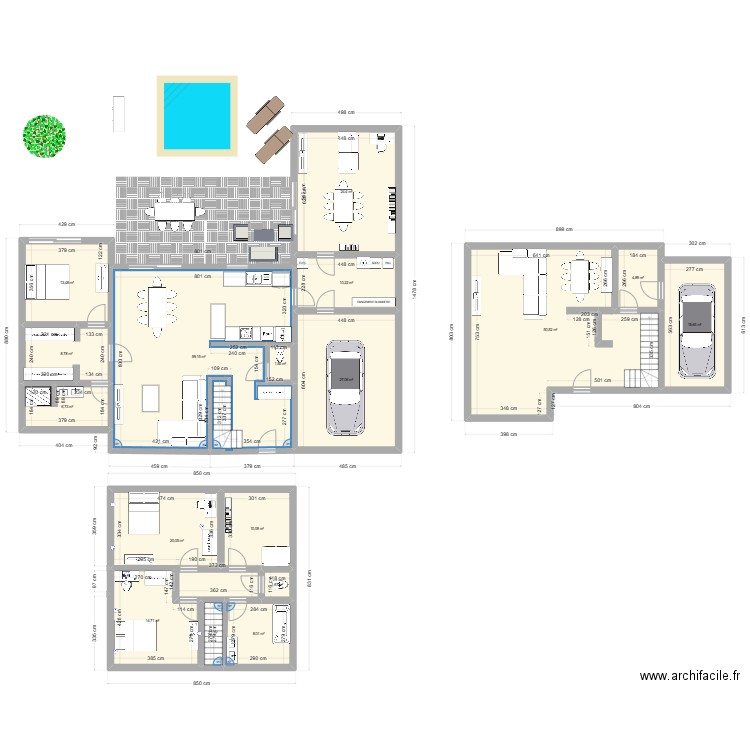 IDEE AOUT 2024 V5. Plan de 17 pièces et 279 m2