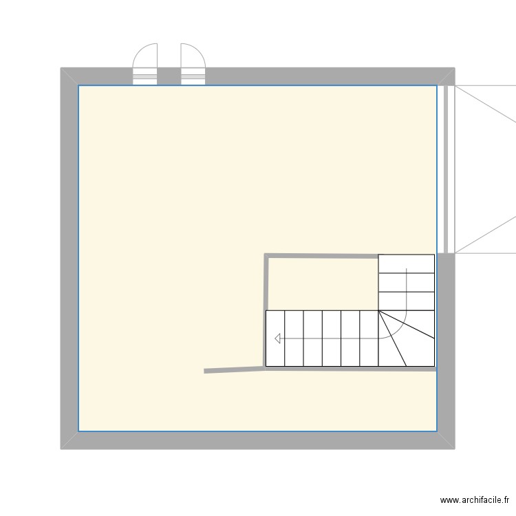 maison. Plan de 1 pièce et 25 m2