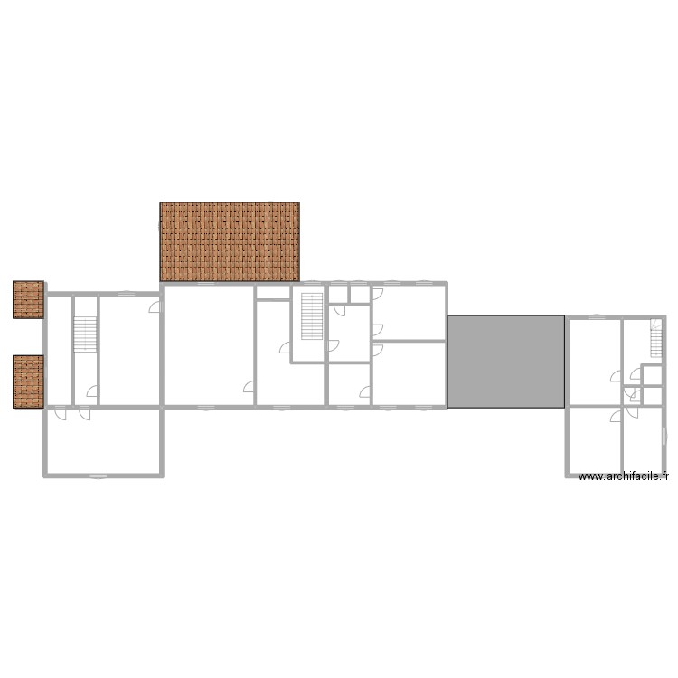 fillaud r+1. Plan de 25 pièces et 424 m2