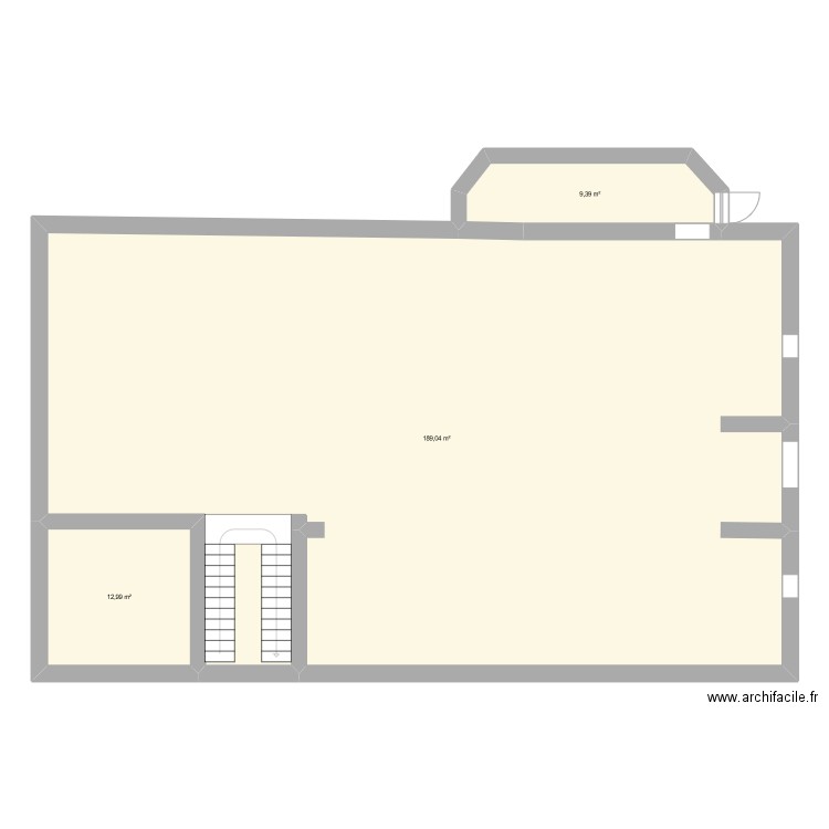 Lasaouguette. Plan de 3 pièces et 211 m2