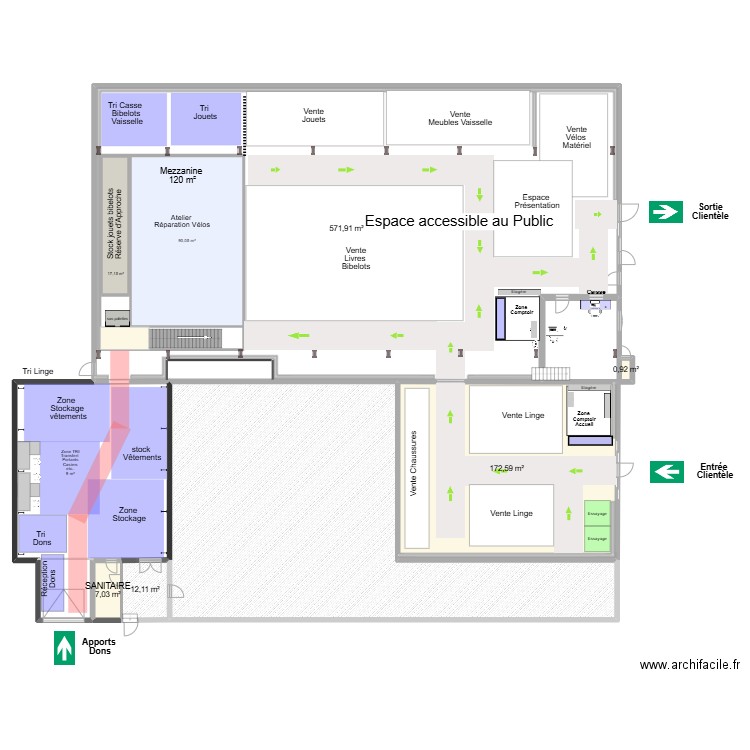 MEZZANINE120m² 29/01/2025. Plan de 9 pièces et 1430 m2