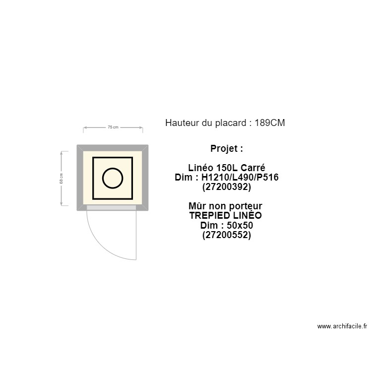 MORLET PLAN. Plan de 1 pièce et 1 m2