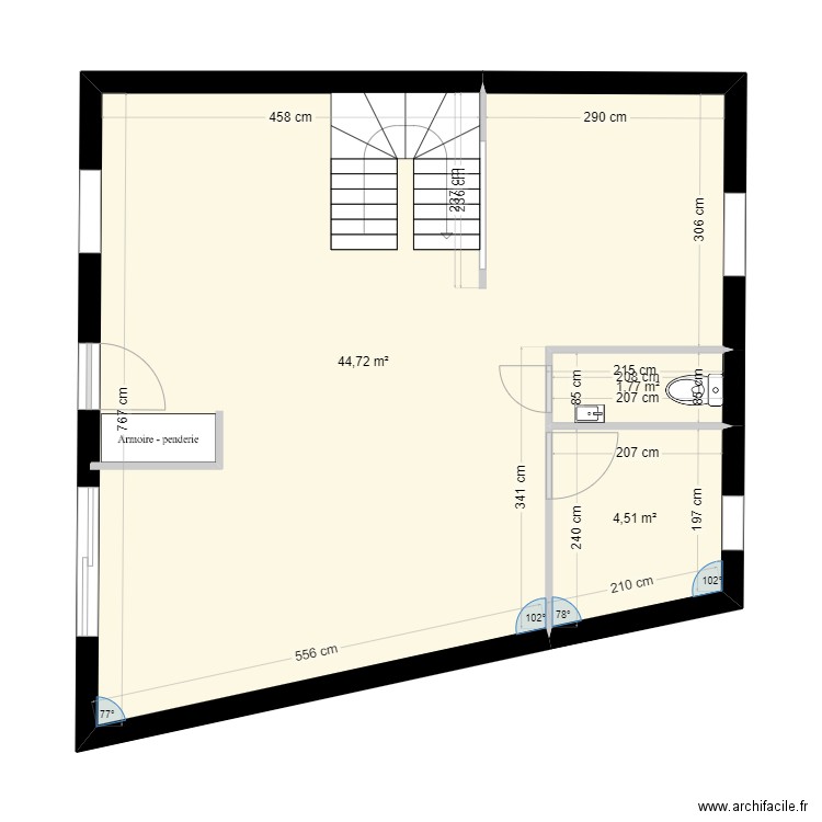 plan tom rdc 2. Plan de 3 pièces et 51 m2