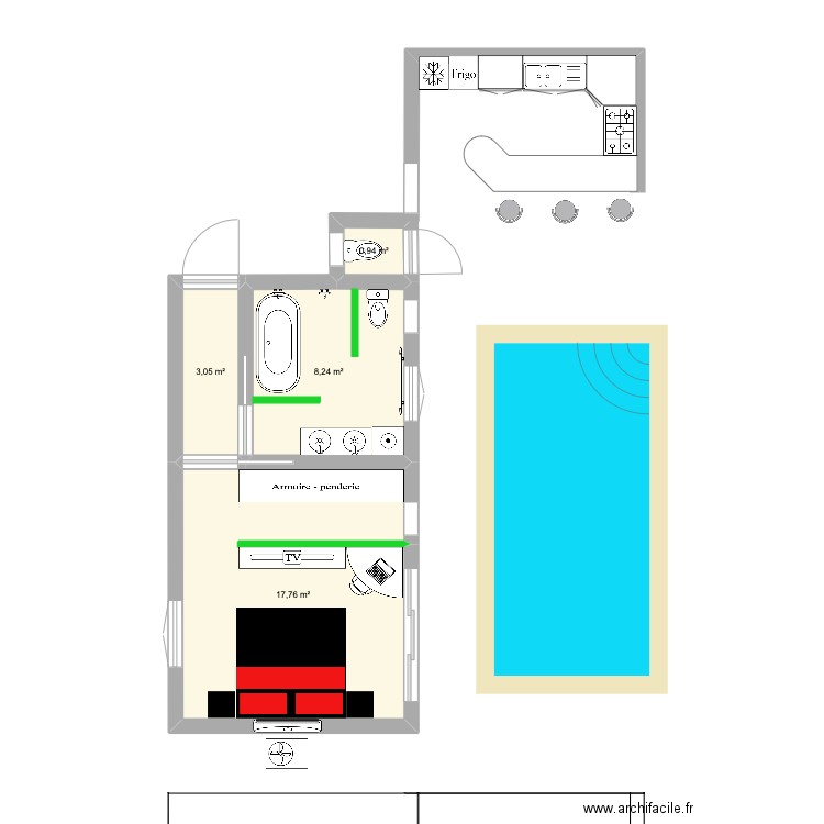 tomo 2. Plan de 4 pièces et 30 m2