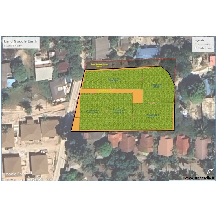 Land Parcelle. Plan de 1 pièce et -1497 m2