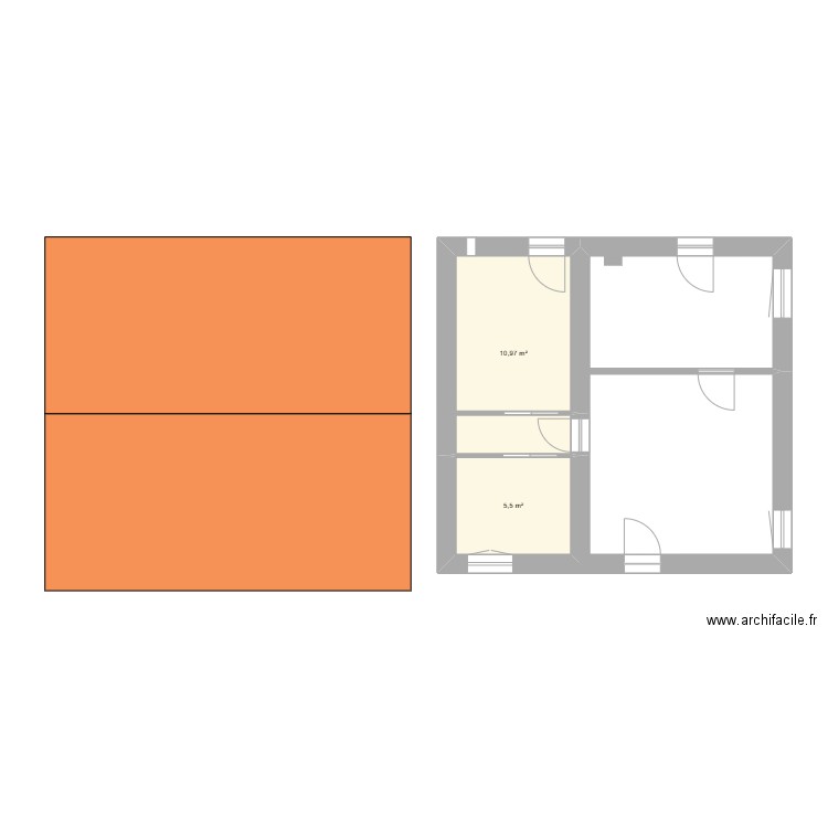 Renaud1. Plan de 2 pièces et 16 m2