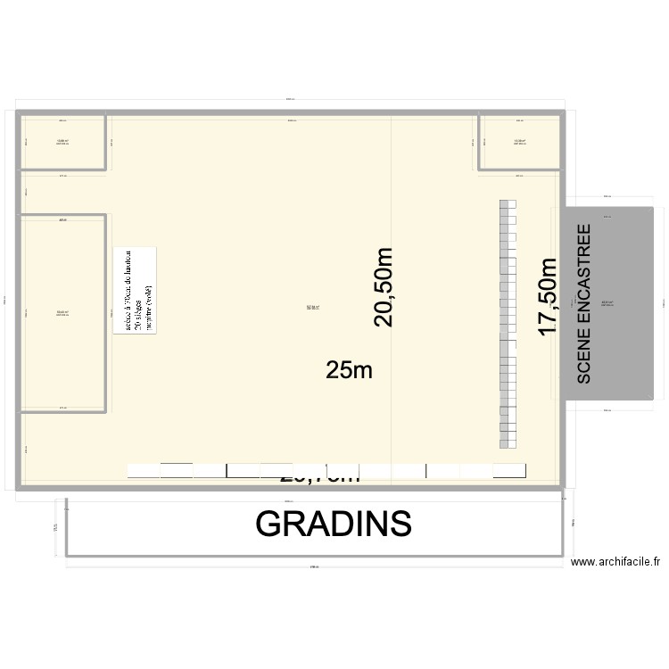 Maison des jeunes voeux 2025. Plan de 5 pièces et 651 m2