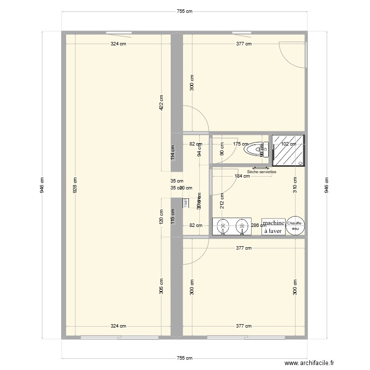 Mouy final ?. Plan de 5 pièces et 64 m2