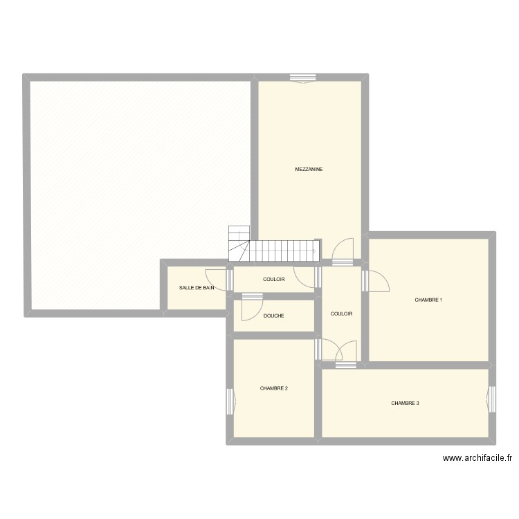 ETAGE. Plan de 9 pièces et 158 m2