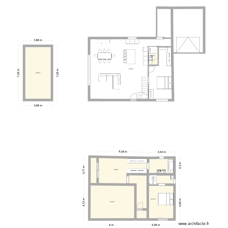 Bandol. Plan de 7 pièces et 185 m2