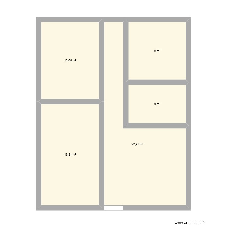 maison. Plan de 5 pièces et 65 m2