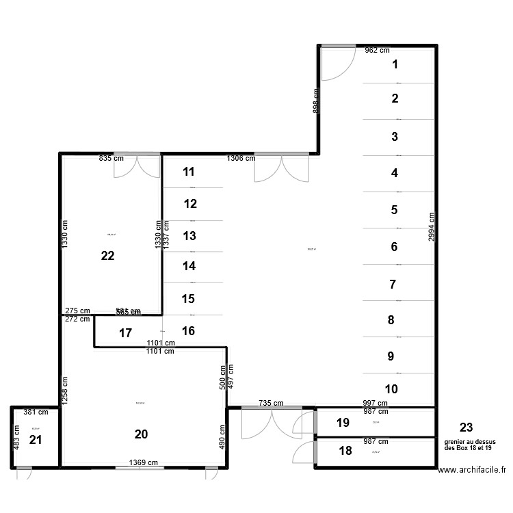 hangar st georges. Plan de 6 pièces et 869 m2