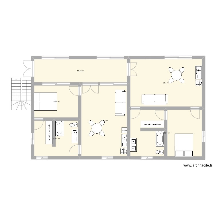 Green Top. Plan de 6 pièces et 114 m2