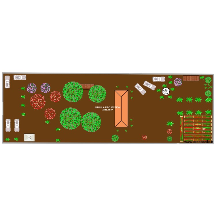 Ntoula Projet. Plan de 1 pièce et 2088 m2